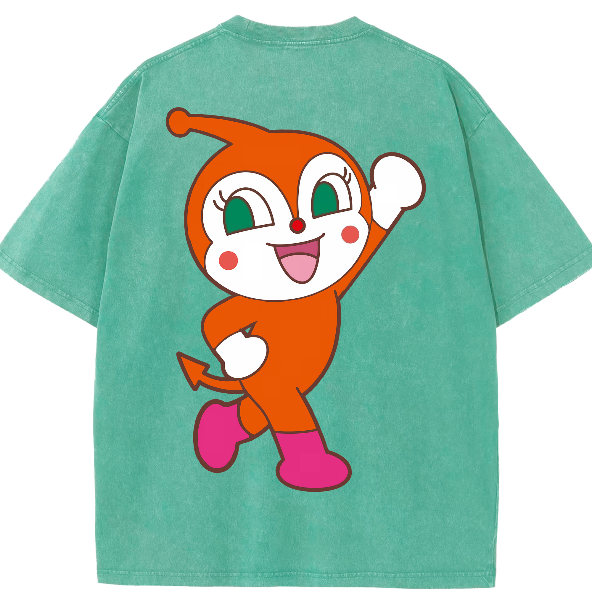 （画像用） アンパンマン Anpanman 綿100% ヴィンテージ風 半袖Tシャツ（背面プリント）